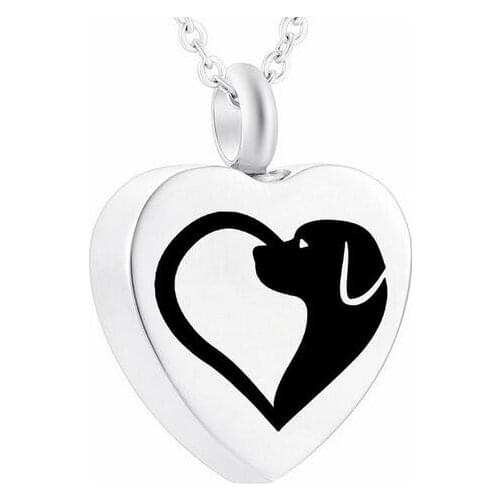 Forever In My Heart Cremation Necklace For Pet Stainless Steel Memorial Urn Jewelry Hold Ashes Keepsake Pendant