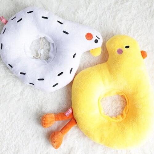 Pet Cat Elizabeth Circle Collar Duck Goose Shaped Cotton Adjustable Dogs Protective Neck Collar Cone Recovery Surgery Wound