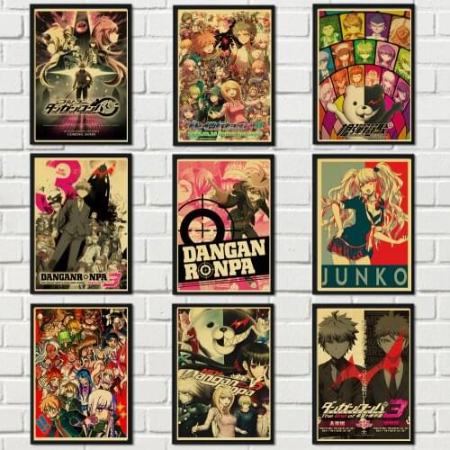 Anime Gmae Poster Danganronpa Kraft Paper Vintage Posters High Quality For Home Room Bar Art Wall Stickers