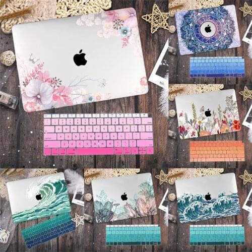 4 in 1 Crystal Case For Apple Macbook Air Pro 13 15 Retina Laptop Print Cover for New Macbook Pro Air 13.3 2020 A2338 A2337 M1
