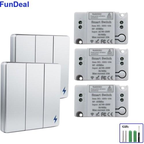 433MHz RF Remote Control Switch AC 110V 220V 240V Light Lamp LED Bulb Wireless Switches Corridor Room 86 Wall Panel Switch