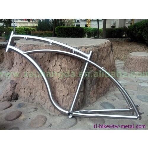 Titanium Cruiser Bike Frame with Breeze Dropout China Titanium Newsboy Bicycle Frames XACD Titanium Cruiser Bicycle Frame