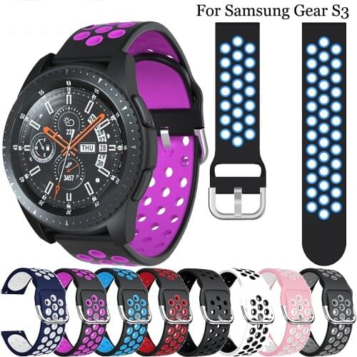 22mm Gear S3 Frontier wrist Strap For Samsung Galaxy watch 46mm huawei watch GT strap 22mm watch band correa amazfit bracelet