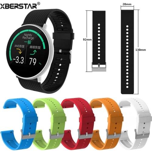 20mm Silicone Wristband Strap for Polar Ignite Smartwatch Replacement Watch Bracelet Watchband Wrist Band