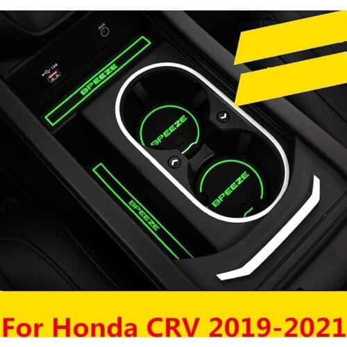 For Honda CRV 2019 2020 5th CR-V rubber mat door mat anti-slip Cup pad Interior decoration accessory styling Gate slot pad