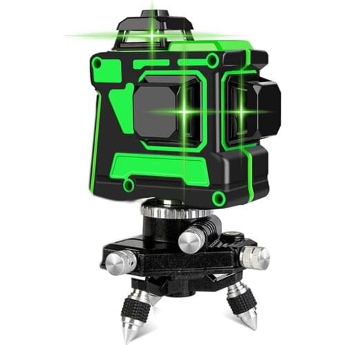 Onnfang Self-Leveling Laser Level 12 Lines 3D 360 Degre Horizontal And Vertical Cross Lines Green Laser Line Measuring Tools