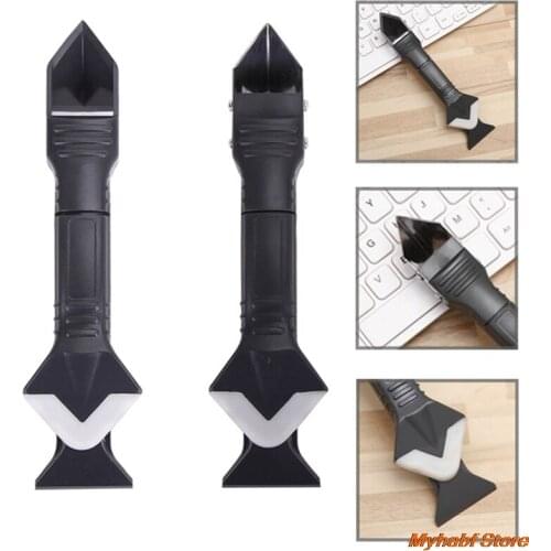 3 in 1 Silicone Glass Sealant Remover Scraper Useful Caulking Mould Grout Removal Tool Glue Spatula Cleaner Shovel Hand Tool