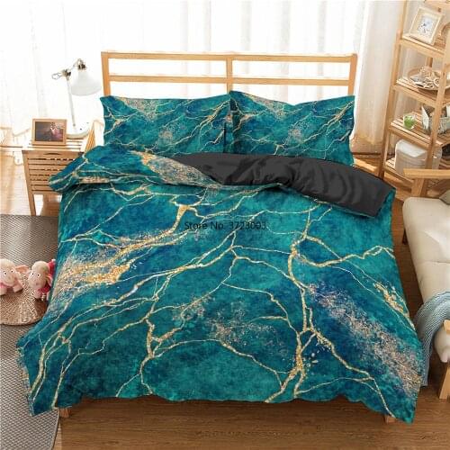 Modern Marble Pattern Bedding Set Simple Bedroom Decoration Home Textile Bedding Home Textile Down Quilt Cover Pillowcase