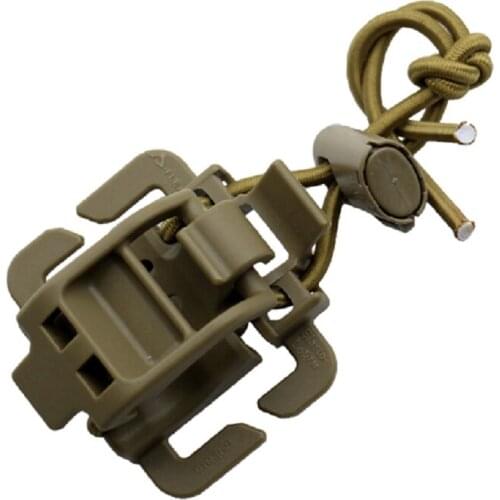 Outdoor Sports Vest Quick Release MOLLE Tactical Axe Clip Multipurpose Mountaineering Stick Fixed Flashlight Tripod Tan