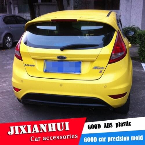 For Fiesta Spoiler 2008-2016 Ford Fiesta Hatchback QBK Spoiler ABS plastic Material Car Rear Wing Color Rear Spoiler