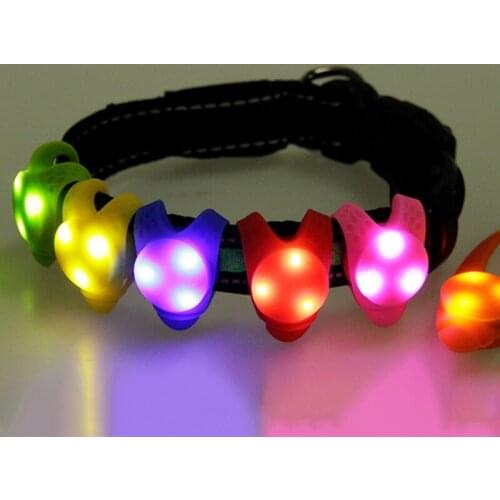 Pet LED Pendant Safety Flashing Glow Light LED Flashlight Dog Cat Collar Pet Leads Necklace Luminous Bright Decoration Collars