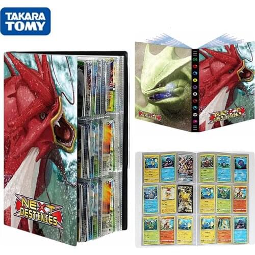 TAKARA TOMY 9 Pocket 432Pcs Pokemon Cards Album Book Cartoon VMAX GX Game Card Holder Pokemons Gyarados Cool Folder Kids Toys