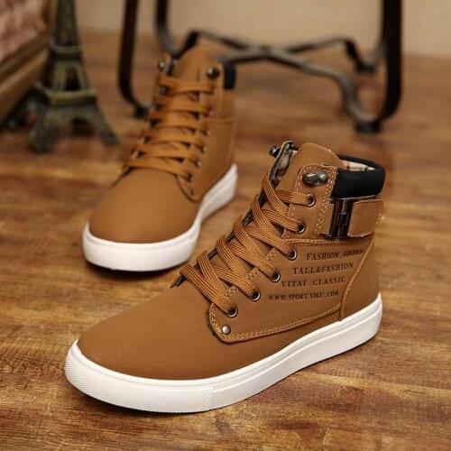 1 Pair Spring Autumn Shoes Autumn Winter Warm Shoes Men Comfortable Casual Shoes Canvas Boots