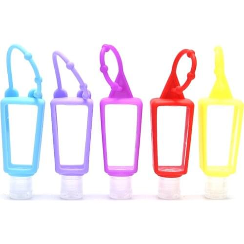 1pc Mini 30ML Portable Traveling Refillable Bottle Silicone Hand Sanitizer Perfume Holder Mini Empty Bottle