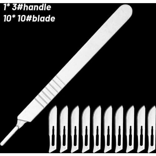 11Pcs Carbon Steel Utility Blade Scalpel Blade DIY Cutting Hand Tools Handle Scalpel DIY Engraving Craft Knives PCB Repair