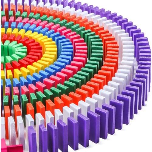 120pcs domino blocks color sorting toys rainbow building blocks dominoes blocks set montessori wooden educational toys for kids