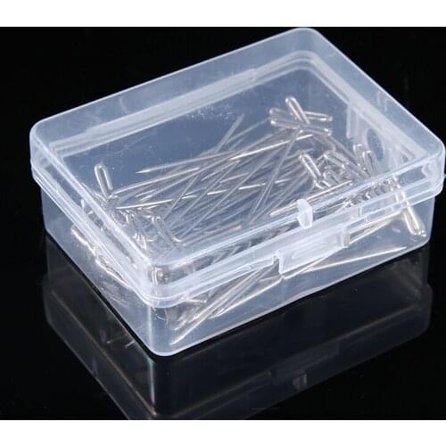 50pcs/box Multi-use Metal T-Pins 51mm T-shape Straight Needles Set for DIY Knitting Sewing Craft Holding Macrame Wigs Modeling