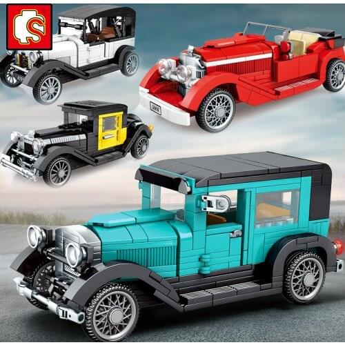 Sembo Blocks City Car Model Kit CLASSIC Wecker Vintage Technical Vehicle Building DIY Bricks Toys Kids 2020 NEW Speed Champions