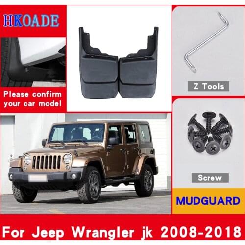 Car Fender Mud Flaps For Jeep wrangler jk 2008-2018 Mudguards Splash Guards Fender Mudflaps Car Fender Accessories Car Fender