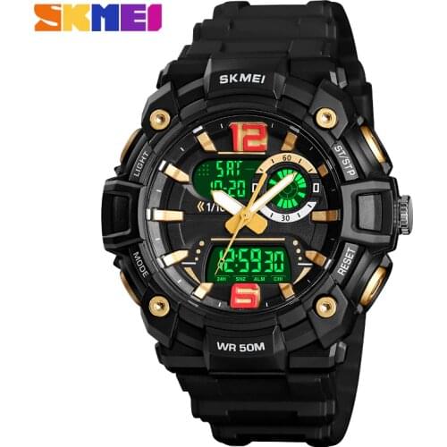 Luxury Casual Sport Watch Men SKMEI Analog Digital LED Electronic Quartz Wristwatches Waterproof Military Watch Relogio