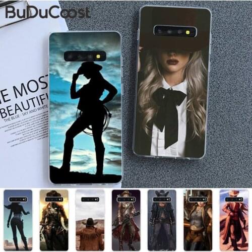 Hrmes western cowboy girl Phone Case Cover for Samsung Galaxy S10 S10E Lite s6 s7 s8plus s9plus S5 S20