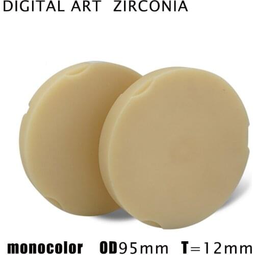 Digitalart pure Dental PMMA disc for temporary crown B4 CAD CAM PMMA for zirkonzahn milling machine PMMA95mm12mmA1-D4 3PCS