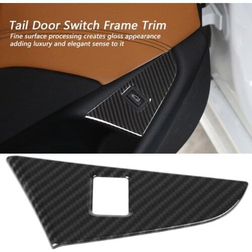 For BMW 5 Series G30 2017-2018 Carbon Fiber Interior Tail Door Switch Frame Cover Trim Left Hand Car Accessories