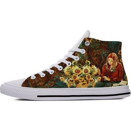 3D Printed Vincent Van Gogh Oil Painting Aesthetic Funny Casual Canvas Shoes High Top Lightweight Breathable Men Women Sneakers