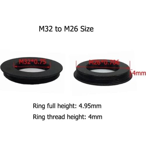 M30 to M32 to M25 to M26 Microscope Objective Lens Adapter Ring for Nikon Leica Mitutoyo Microscope