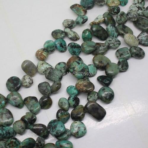 Mini. order is $7! 10~20mm Beautiful Natural Africa Turquoises Freedom Macadam Loose Beads 15"