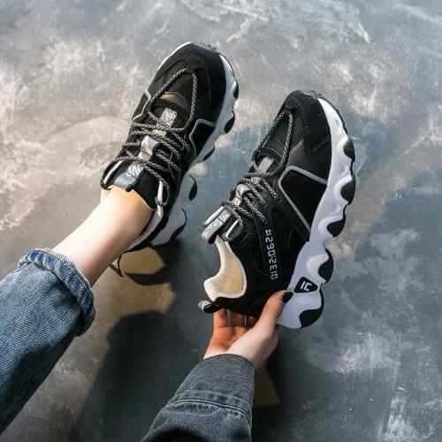 Fashionable explosion ladies sneakers Personalized color-matched elastic shock-absorbing comfortable casual walking shoes U21-35