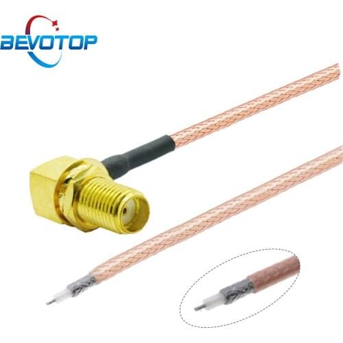 Single End Elbow SMA Female Right Angle to PCB Soldering Pigtail RG316 Cable for WIFI Wireless Router GPS GPRS Wire Connector
