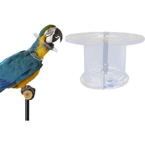 2020 New Transparent Color Bird Protection Collar Parrot Anti-Bite Feather Bird Collar Anti-Feather Picking Ring Pet Supplies