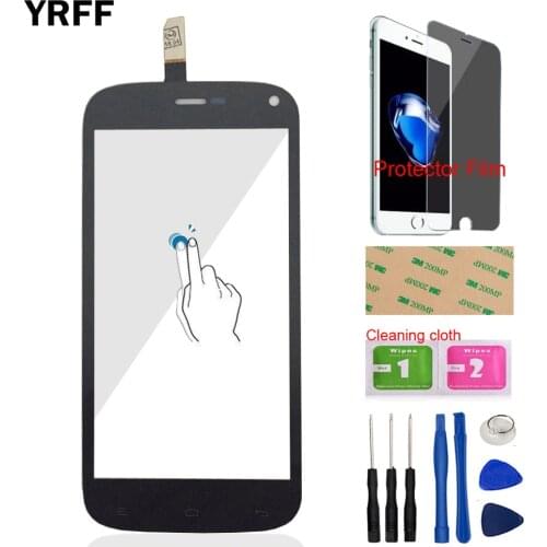 Touch Screen Digitizer Panel Glass For Fly IQ4410 Quad Phoenix iq 4410 Touch Screen Front Sensor 4.7'' Protector Film