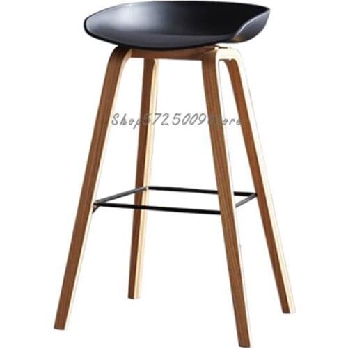 Modern Simple Nordic Bar Chair Family Bar Front Desk High Stool Leisure Negotiation Coffee Bar Chair Designer Chair