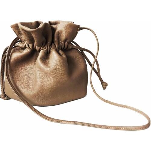2020 Genuine leather women bucket small bag shoulder bags high quality