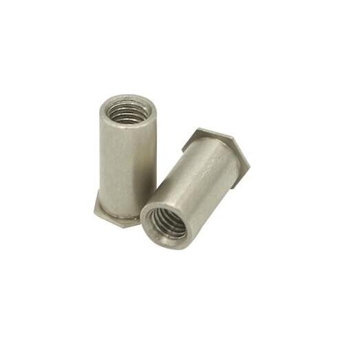 10pcs M6 stainless steel blind hole pressure rive stud nut column furniture decoration 8mm-15mm length