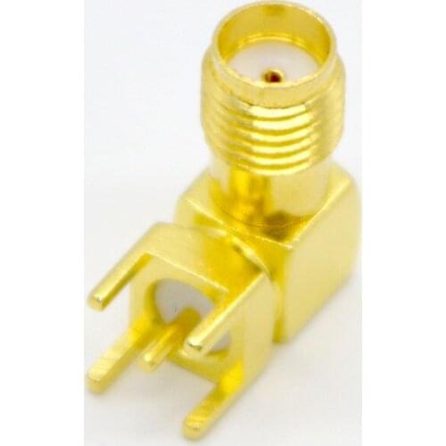 100pcs NEW 90 Degree RF Connector SMA RF Pedestal Antenna Base Bent Foot SMA kWe Outer Screw Inner Hole Special Wholesale