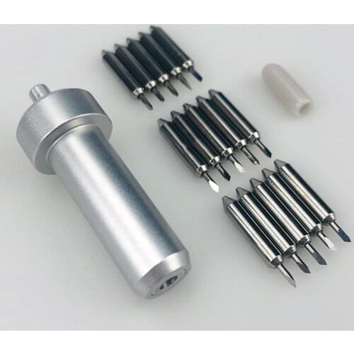 15pcs 30 Degree Plotter Blades Vinyl Cutter Knife for Cricut Joy Replacement Cutting Blades Milling+ 1pc Blade Holder