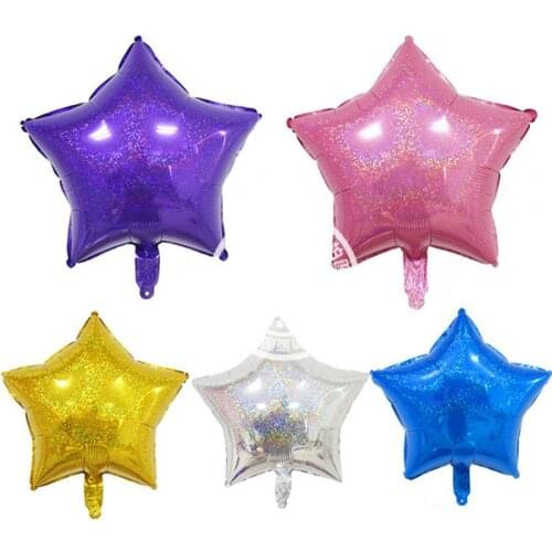 18inch Five-pointed Star Aluminum Foil Balloon Proposal Birthday Party Hotel Anniversary Shopping Mall Event Decoration Supplies