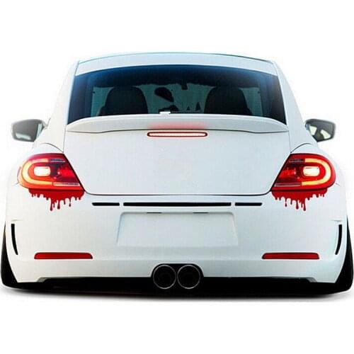 1X Blood Bleeding Car Sticker Reflective Car Decals Rear Front Headlight Sticker Halloween Decoration