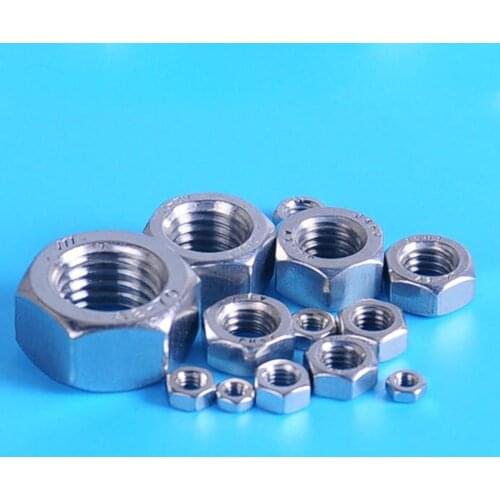 20pcs m2 m2.5 m3 m4 m5 m6 m8 304 stainless Steel nuts Hex Hexagon Nut Bolt