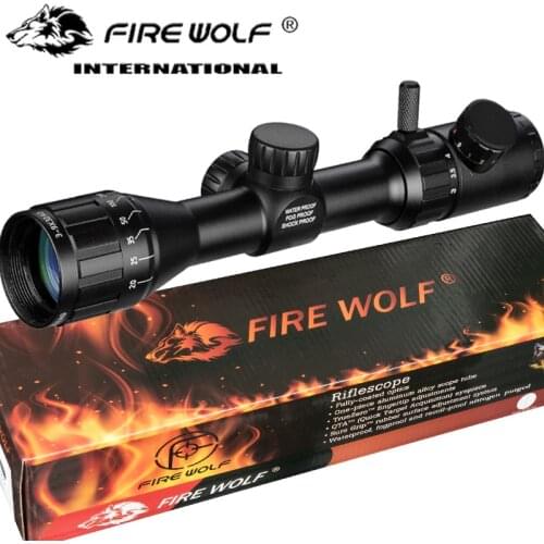 3-9x32 AO Tactical Hunting Riflescope Green Red Cross Illuminated Range Finder Reticle Optics Sight Air Rifle Scope Sniper Caza