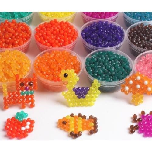 12 Colors Spray Beads Toys Juguetes 3D Puzzles for Children Jewel Bead Educational Toys Jigsaw Puzzle Toy 100pcs/bag Speelgoed