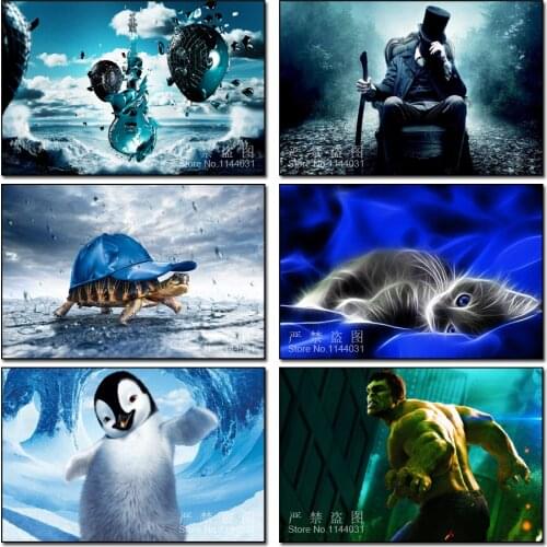 3D Rhinestone Painting Crystal Home Decor Diy Diamond Painting Tortoise Cat Penguin Cross Stitch Mosaic Diamond Embroidery