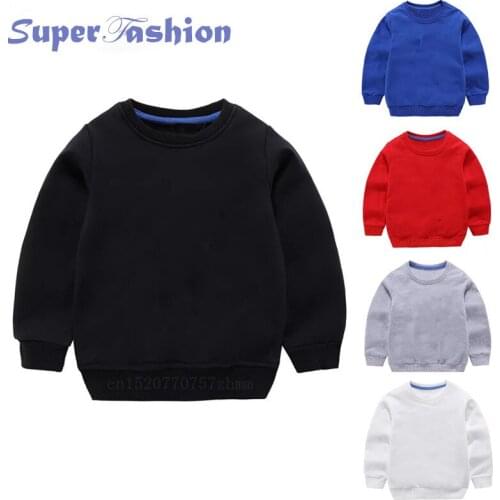 5 Color Fashion Baby Boys Girls Custom Image Sweatshirts Cotton Kids Hoodies Children Clothes Long Sleeve Sweatshirts,dKYT000