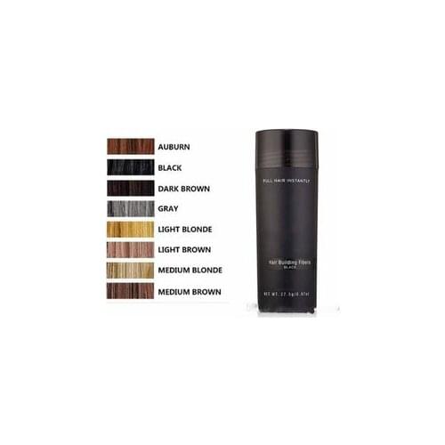 By dhl or ems 50pcs Hair Building Fiber Keratin Hair Styling Tonic Coloring Powder Hair Loss Concealer Blender