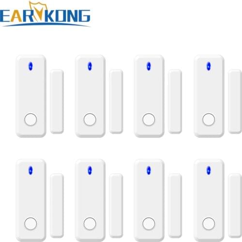 8 PCS Wireless Window Door Open / Closed Detector 433MHz Door gap Window Open alarm For G30 / G50 / W123 Wifi GSM alarm system