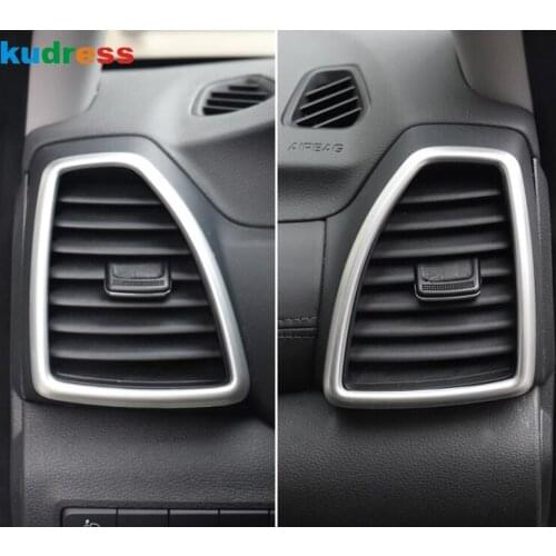 Interior Accessories For Hyundai Tucson 2019 2020 Carbon Fiber Car Front Air Vent Outlet Cover Trim Decoration AC Frame Sticker