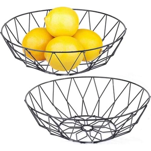 Nordic Fruit Dish Bowl Basket Creative Household Iron Art Fruit Snack Vegetables Tray Storage Container Modern Kitchen Tableware